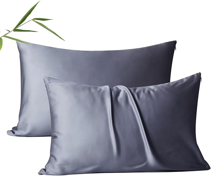 4 Pack Cooling Pillow Cases, Viscose Derived from Bamboo Pillow Protectors King by ShunjieHome