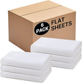 Bulk King Flat Sheets Only, Color-Coded Hem Threads, Wrinkle-Free Shrinkage by Culve
