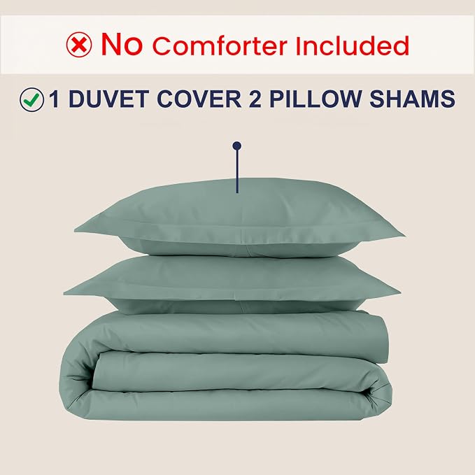 Kotton Culture 3 Pc Queen Size Duvet Cover Set- 100% Egyptian Cotton 600 TC - Image 2
