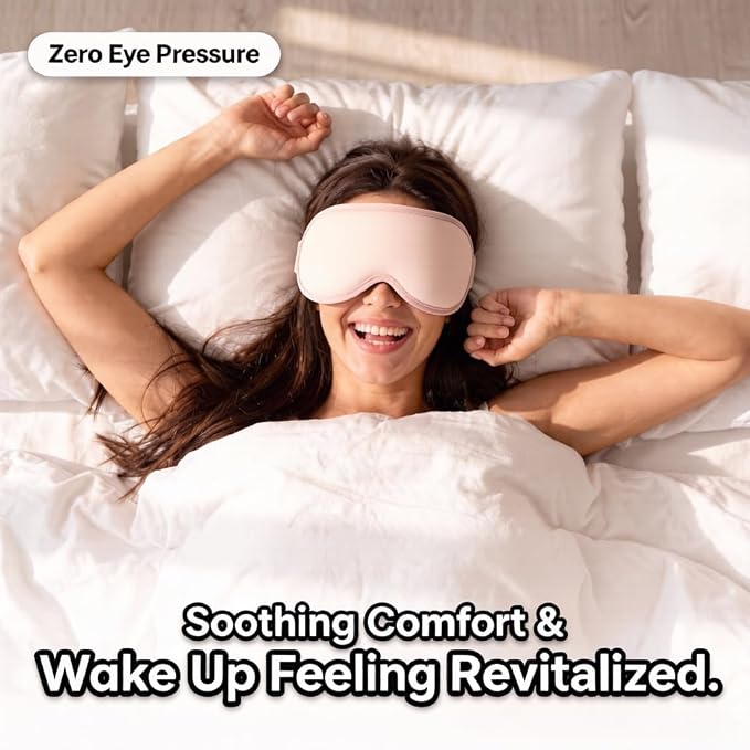 3D Blackout Cooling Gel Eye Mask: 6oz Weighted Cold Compress, Deep Relaxation & - Image 2