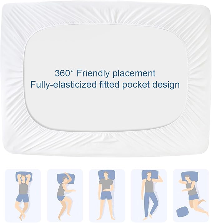 Full Size Mattress Protector Pad Waterproof Quilted, Breathable & Cooling Full - Image 6