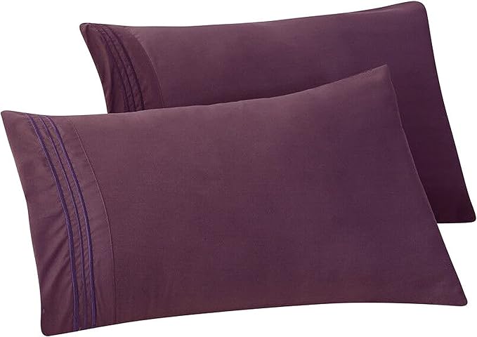 Elegant Comfort Solid Pillowcases 1500 Premium Hotel Quality Microfiber by ELEGANTCOMFORT