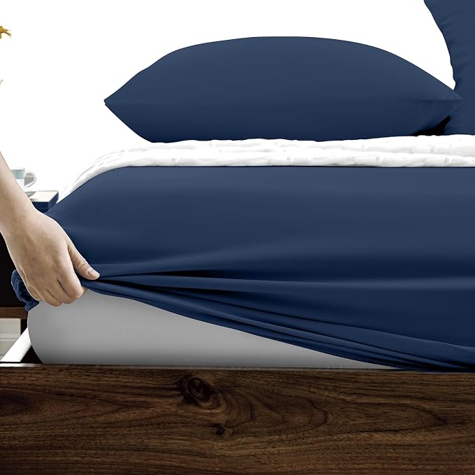 FreshCulture Twin Fitted Sheets, Bulk Pack of 6, Deep Pocket, Soft Microfiber - Image 3