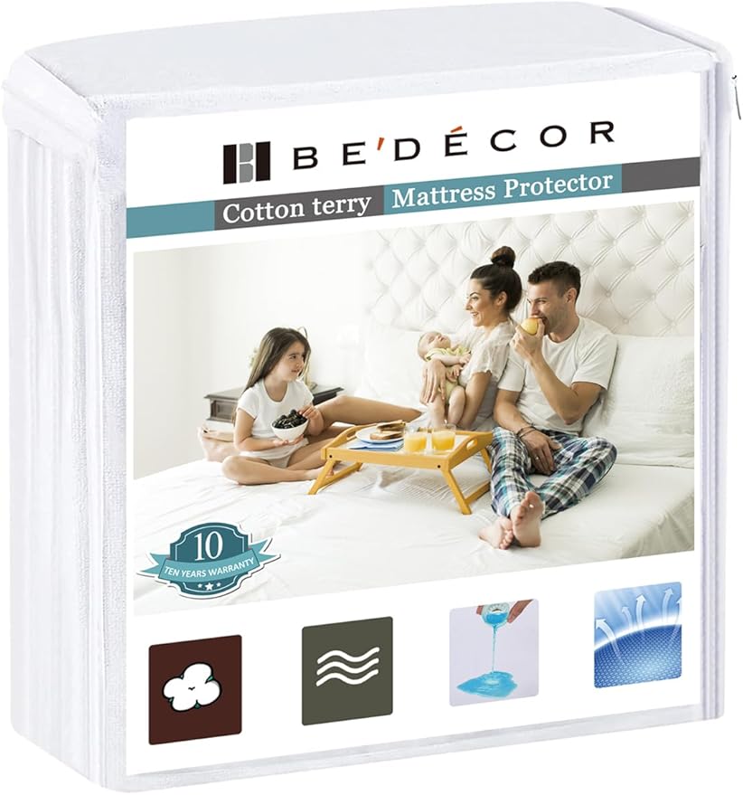 Bedecor Twin XL Split King Waterproof Mattress Protector, Protects Against by Bedecor