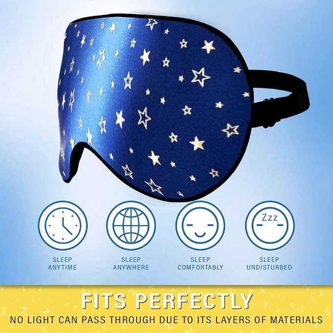 Silk Sleep Eye Mask for Men Women, Comfortable Super Soft Eye Mask - Image 3