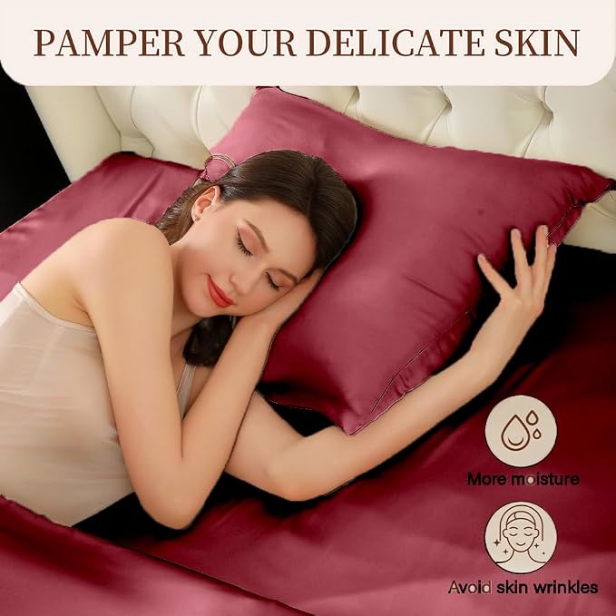 Mulberry Silk Pillowcase for Hair and Skin Queen Size, Silk Pillowcase 20X30 - Image 5