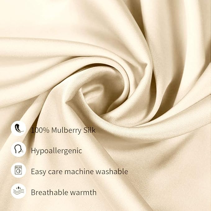 Jocoku 100% Mulberry Silk Pillowcases Set of 2 - Image 2
