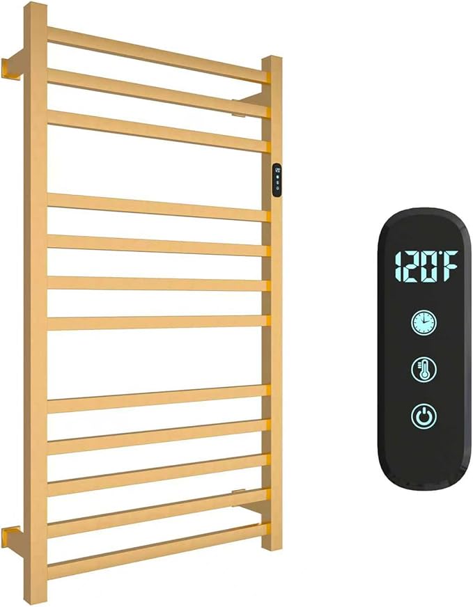 Luxury Heated Towel Rack Wall Mounted Towel Warmers, 12 Bars Towel Warmer Rack by WMHYLYH