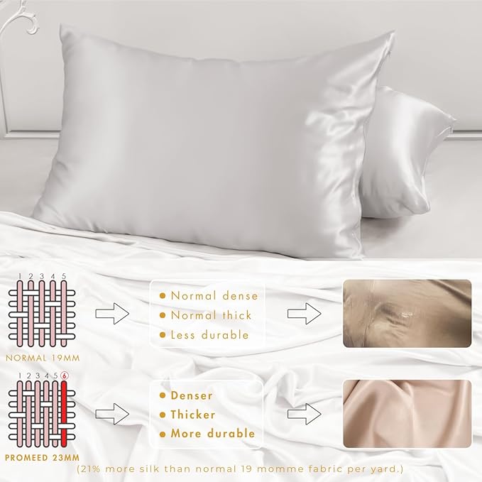 PROMEED 100% Mulberry Silk Pillowcase King - Image 5