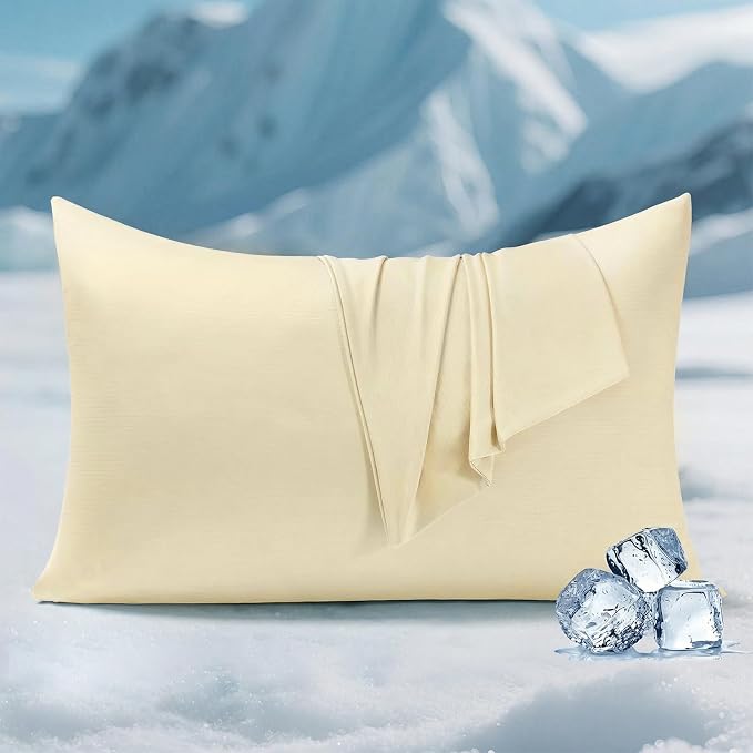 Elegear Cooling Pillow Cases for Hot Sleepers, Clean Fabric Silver Infused by Elegear