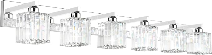 Aipsun Bathroom Vanity Light Fixtures 6 Light Chrome Vanity Light by Aipsun
