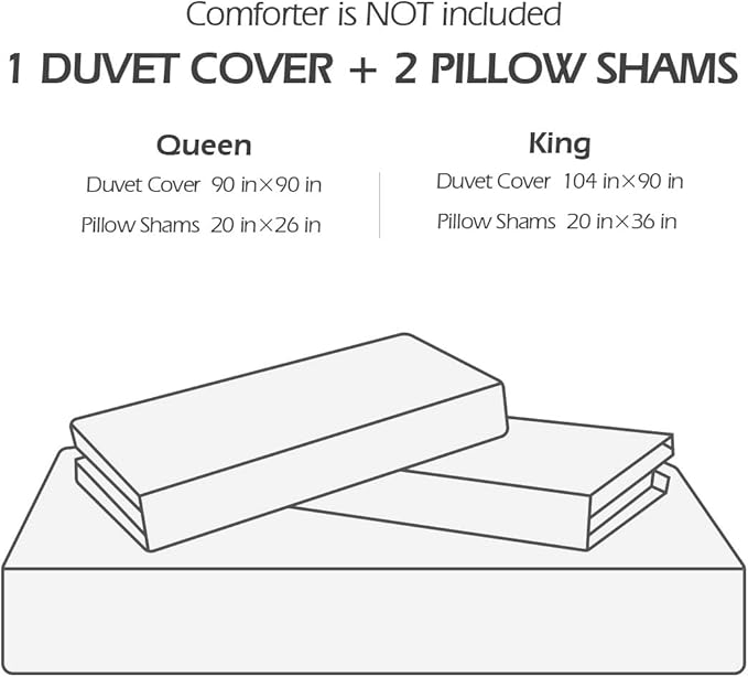 Duvet Cover Set, 600 Thread Count Cotton White and Navy Striped Patchwork - Image 6