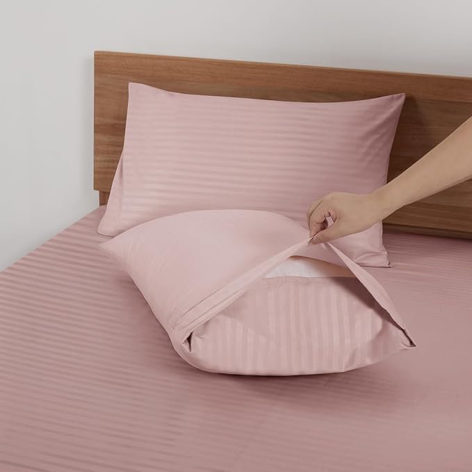Mejoroom Striped King Size Bed Sheet Set - Image 4