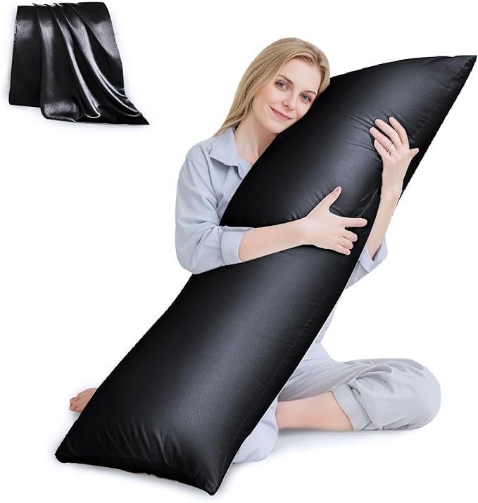 HUXMEYSON Body Pillow with Satin Pillowcase, Body Pillow by HUXMEYSON