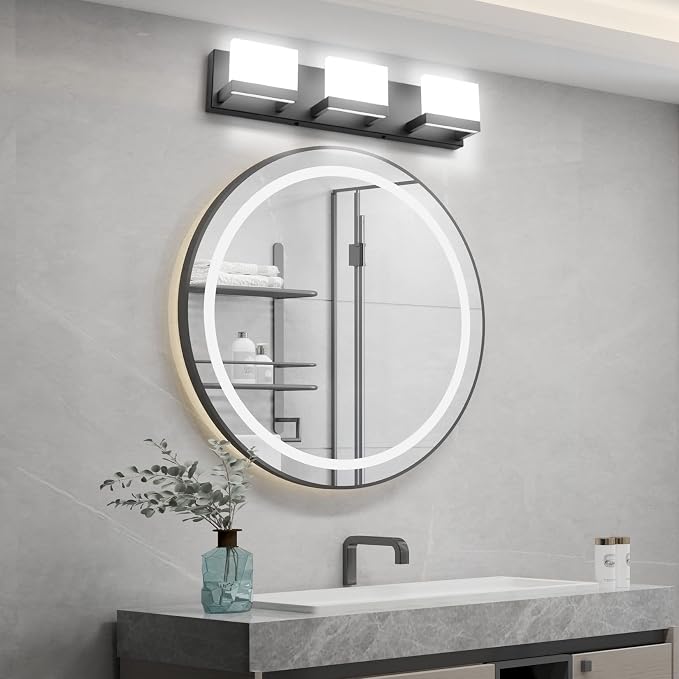 Tipace 3 Lights Black Dimmable LED Vanity Light - Image 7