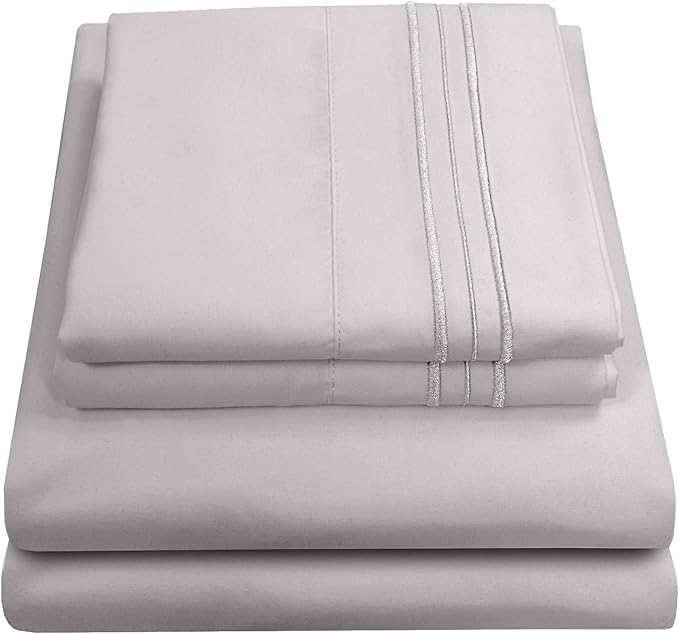 1800 Thread Count Sheet Set – Soft Egyptian Quality Brushed Microfiber Sheets – by SweetHomeCollection