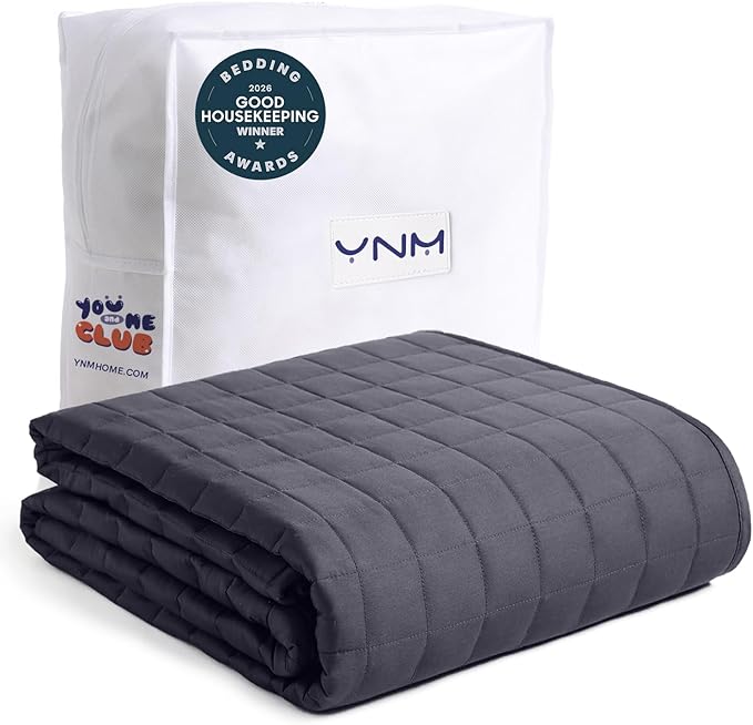 YnM 10lbs Weighted Blanket for Adults, Breathable Heavy Bed Throw Blanket by YNM