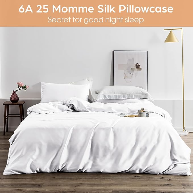 Silk Pillowcase for Hair and Skin, 2 Pack 100% Mulberry Silk Pillowcase 25 Momme - Image 5