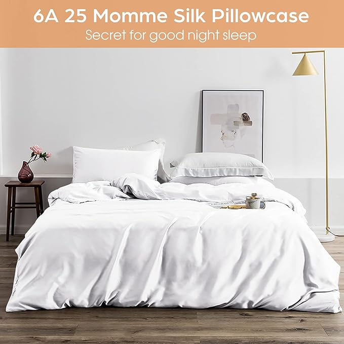 Silk Pillowcase for Hair and Skin, 2 Pack 100% Mulberry Silk Pillowcase 25 Momme - Image 5