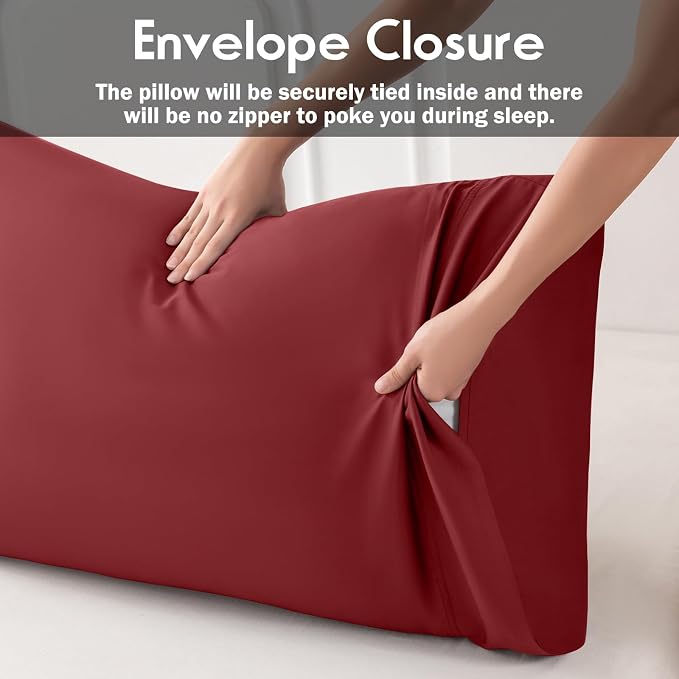 Pillowcases Standard Size 2 Pack, Cooling Viscose from Bamboo Pillow Cases - Image 4