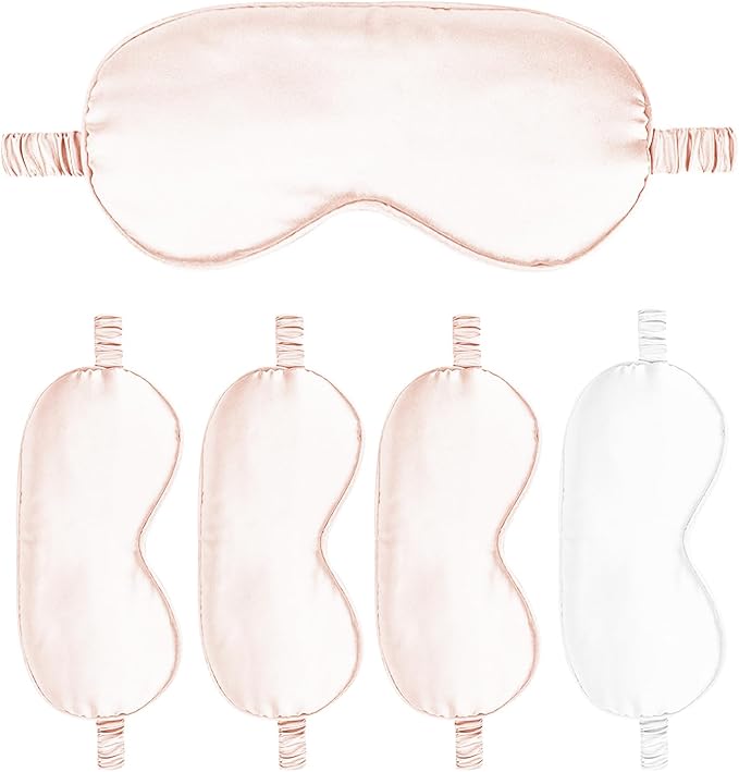 Sleep Masks 5PACK Silk Eyes Cover Satin Eye Mask Silky Blackout Soft Blindfold - Image 7