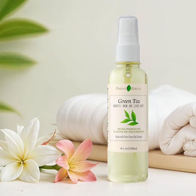 Green Tea Linen and Room Spray, Natural Air Freshener Made - Image 3