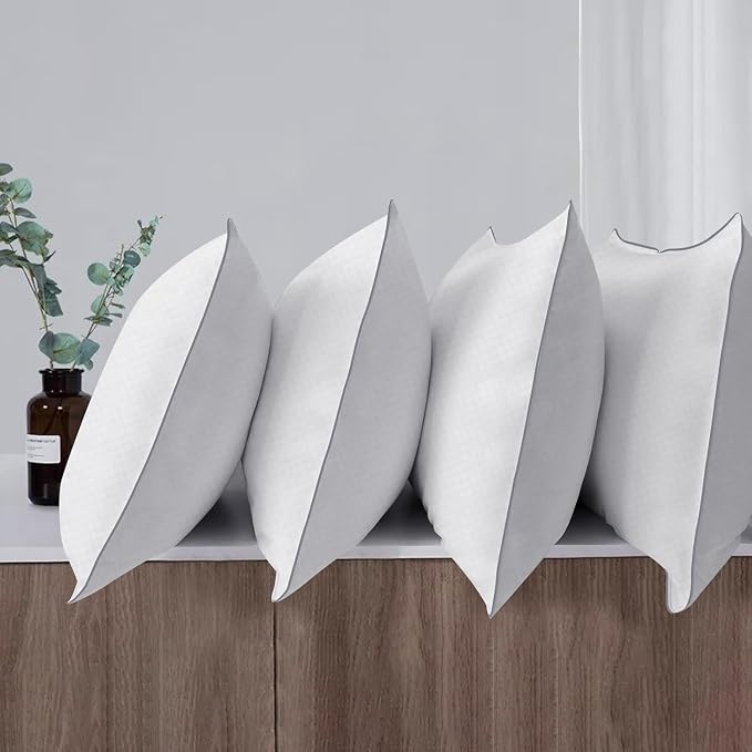 Piwaal Bed Pillows for Sleeping Queen Size Set of 4, Down Alternative Filling - Image 3