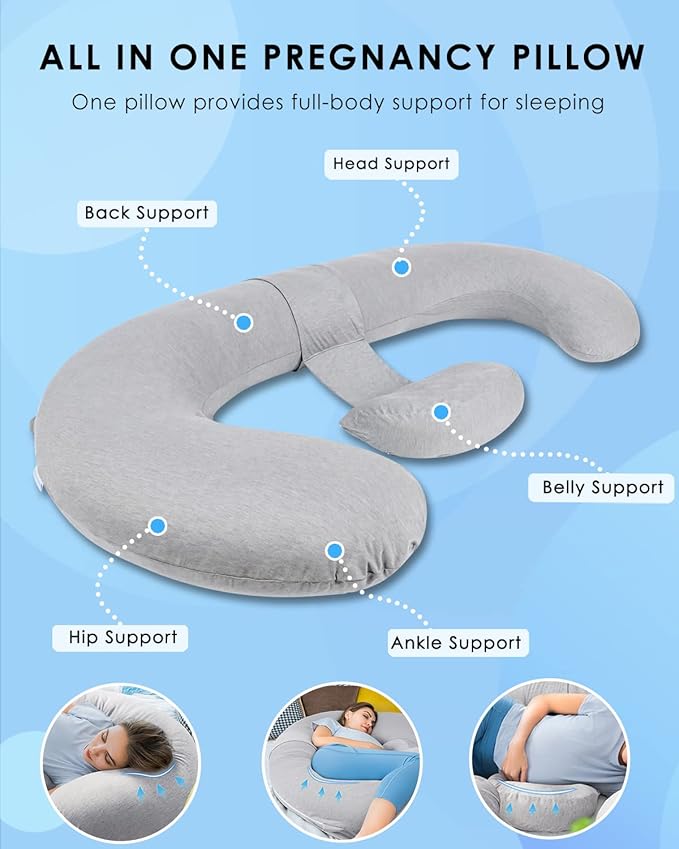 QUEEN ROSE Pregnancy Pillow, E Shaped Body Pillows - Image 3
