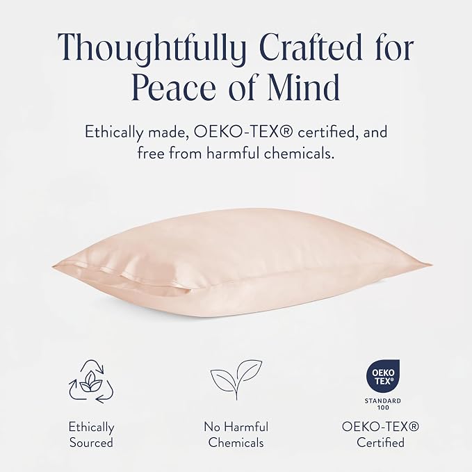 Brooklinen Mulberry Silk Pillowcase – 100% Pure Silk Pillow Case, Soft & Durable - Image 3