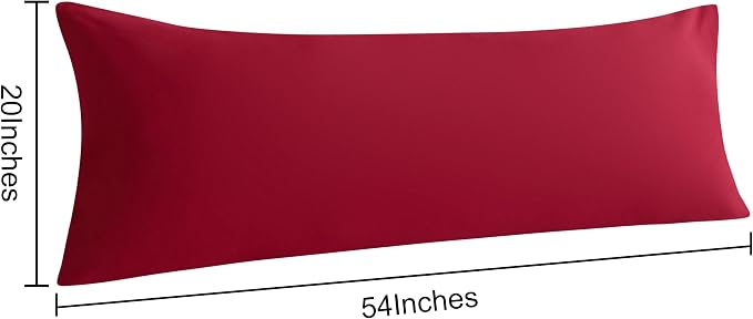 NTBAY Body Pillow Cases Set, 2 Pack Brushed Microfiber 20x54 Inches, Stain - Image 5