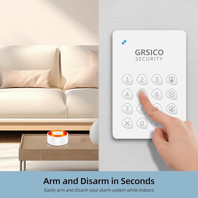 WiFi Alarm System, Smart Home Alarm System Wireless 9 Piece-kit, DIY Alarm - Image 3