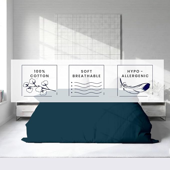 Kotton Culture 1 Pc 120" x 98" Duvet Cover Oversized King 100% Egyptian Cotton - Image 6