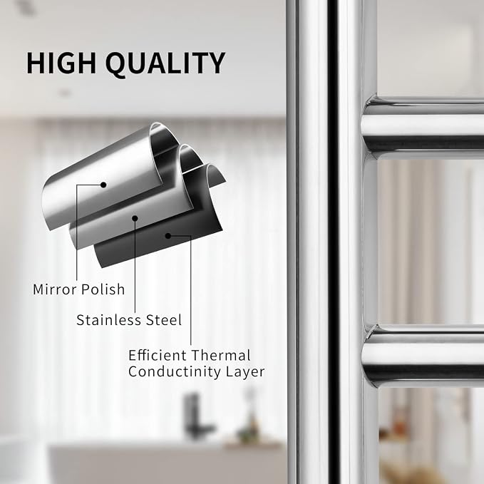 Wall Mounted Towel Warmer 8 Bars - Image 4