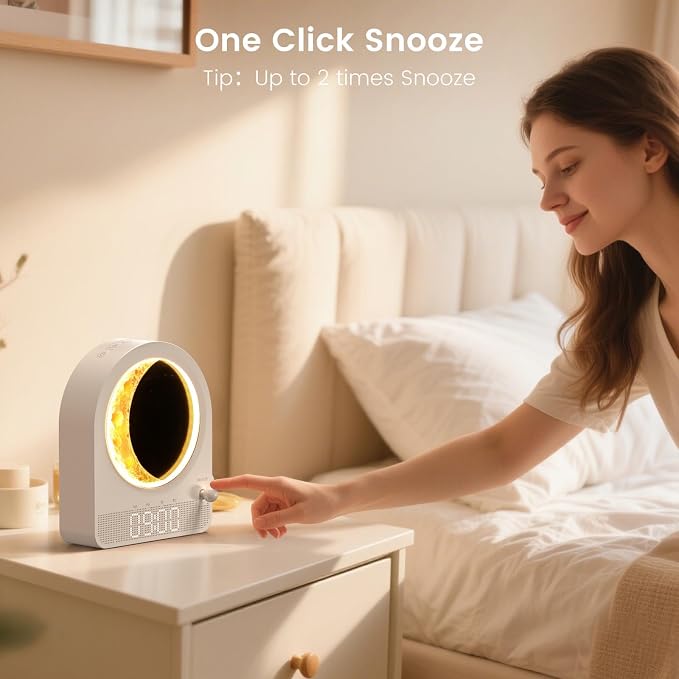 Sunrise Alarm Clock, Dual Alarms, 30/60/90min Timer, Easy Snooze - Image 7