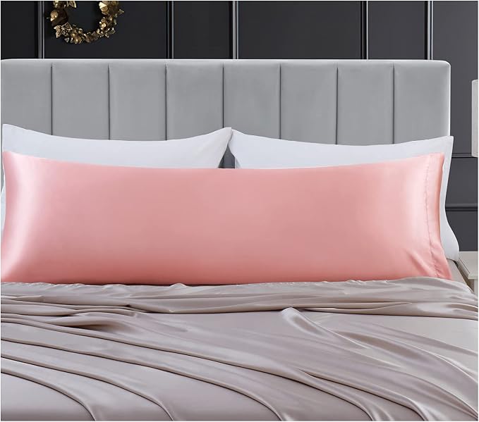 Aormenzy Satin Body Pillow Cover Set of 2, 20x54 Inches Champagne Case - Image 7