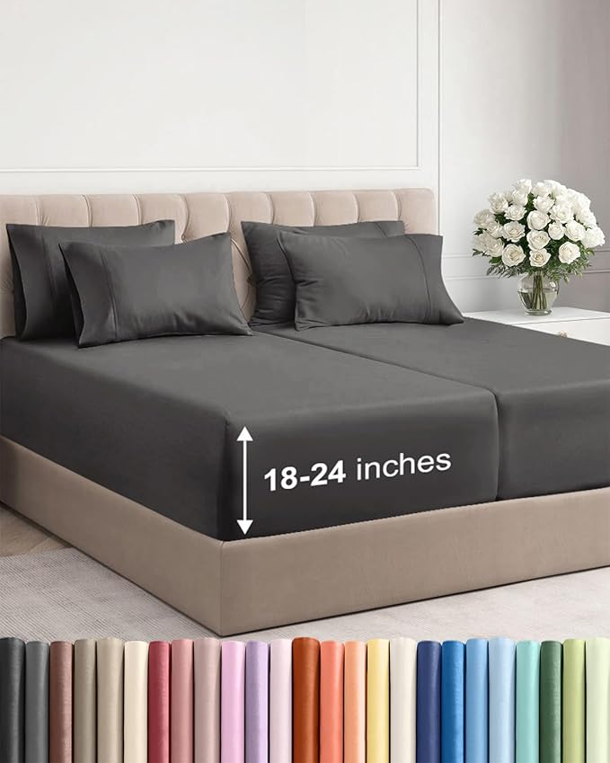 Extra Deep Split King Sheet Set by CGKUnlimited