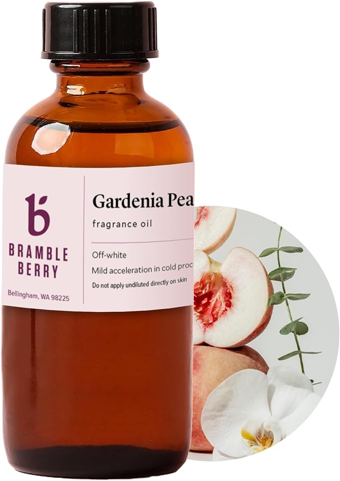Bramble Berry Gardenia Peach Fragrance Oil 2 oz | Sweet Floral & Fruity Scent by BrambleBerry