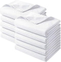 Preboun 20 Pcs White Flat Sheets Bulk Twin Size Soft Microfiber Top Flat by Preboun
