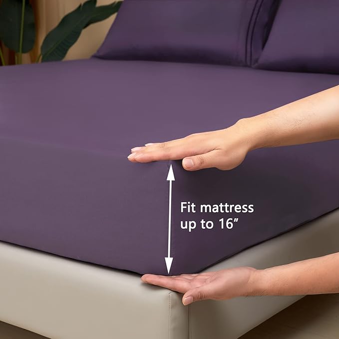 Mejoroom King Size Bed Sheet Set - Image 3