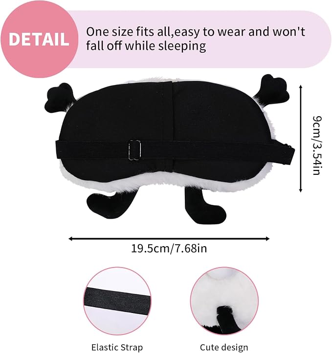 PERFECTSIGHT Sleep Eye Masks, Cute Sleep Eye Cover Lightweight Adjustable - Image 7