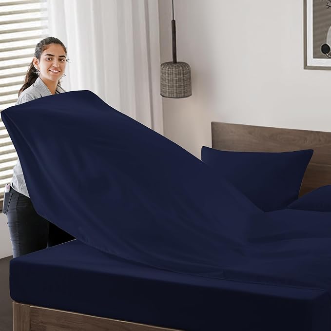 Maple&Stone Queen Flat Sheet 6 Pack, Premium Soft & Breathable, Brushed - Image 3
