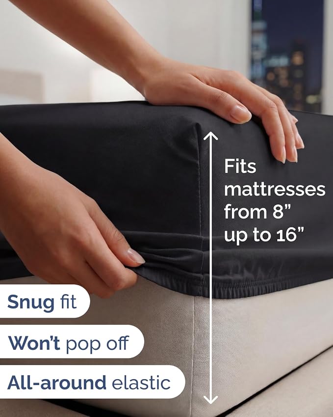 Lightweight 4 Piece Bed Sheet Set Full Size - Image 5