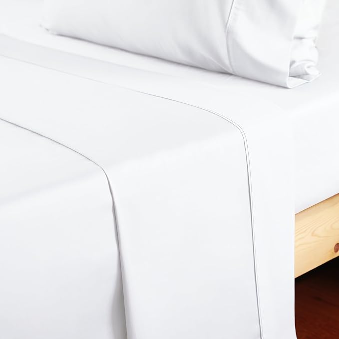 Cotton King Flat Sheet Only, 600 Thread Count 100% Egyptian Cotton Top Sheet - Image 7