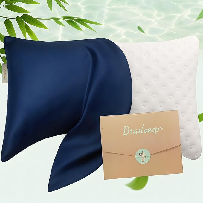 Cooling Curved Pillowcase for Side Sleeper Pillow by Btasleeephomeyland