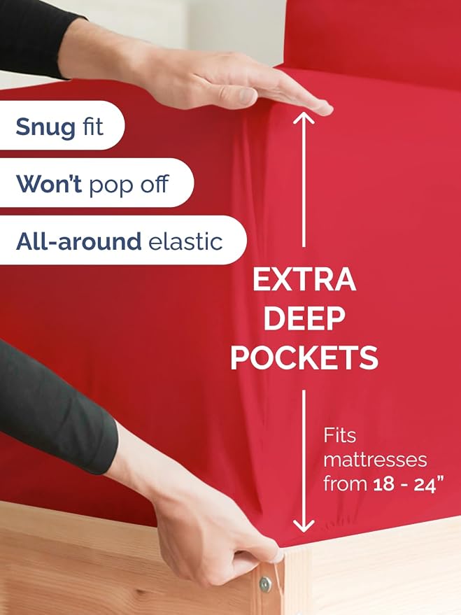 Extra Deep Twin Fitted Sheet - Image 2