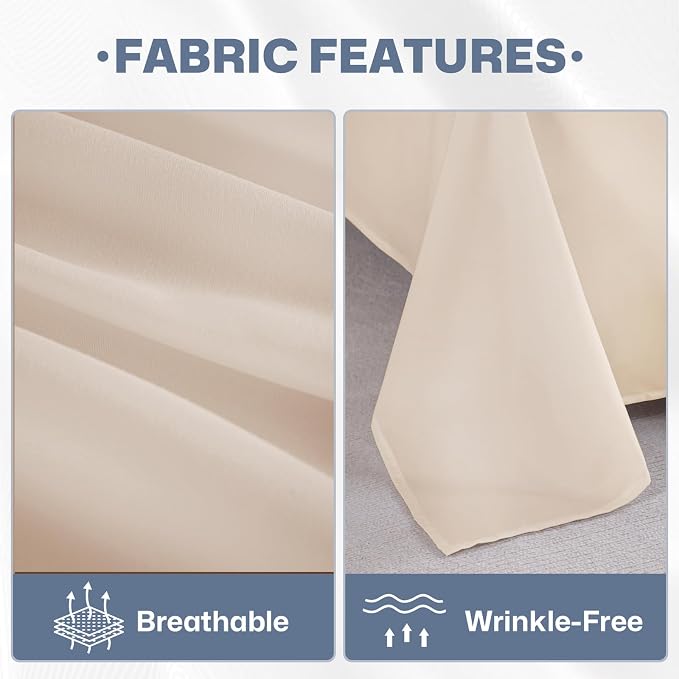 Lavisun King Flat Sheets 2 Pack, Hotel Quality Flat Bed Sheets, Brushed - Image 4