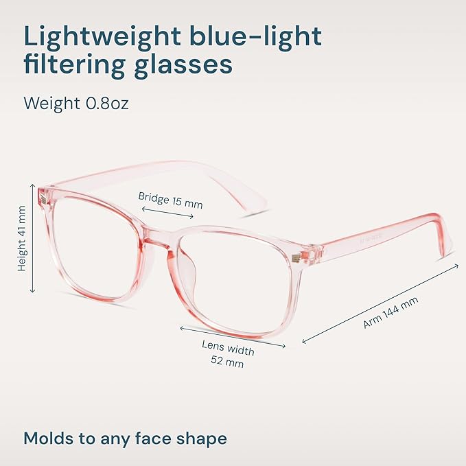 Gaoye Transparent Pink Blue Light Glasses - Image 4