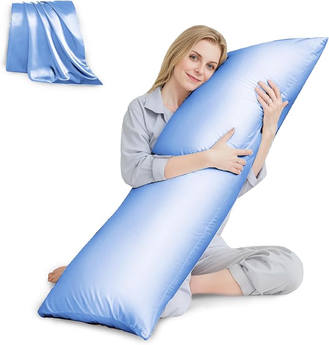 HUXMEYSON Body Pillow with Satin Pillowcase, Body Pillow by HUXMEYSON