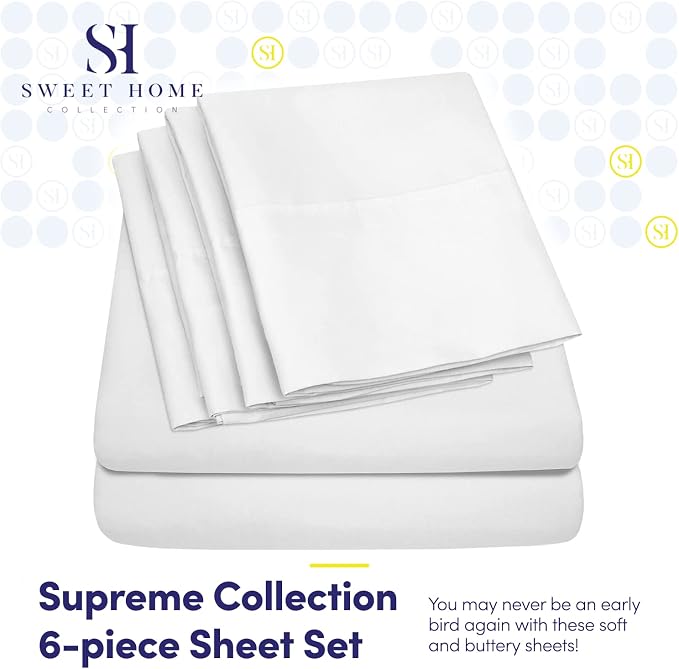 Sweet Home Collection 6 Piece 1500 Supreme Collection Brushed Microfiber Deep - Image 2