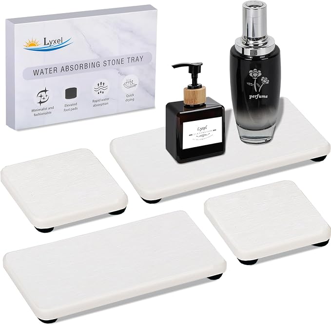 4PCS Water Absorbing Stone Tray by Unknown